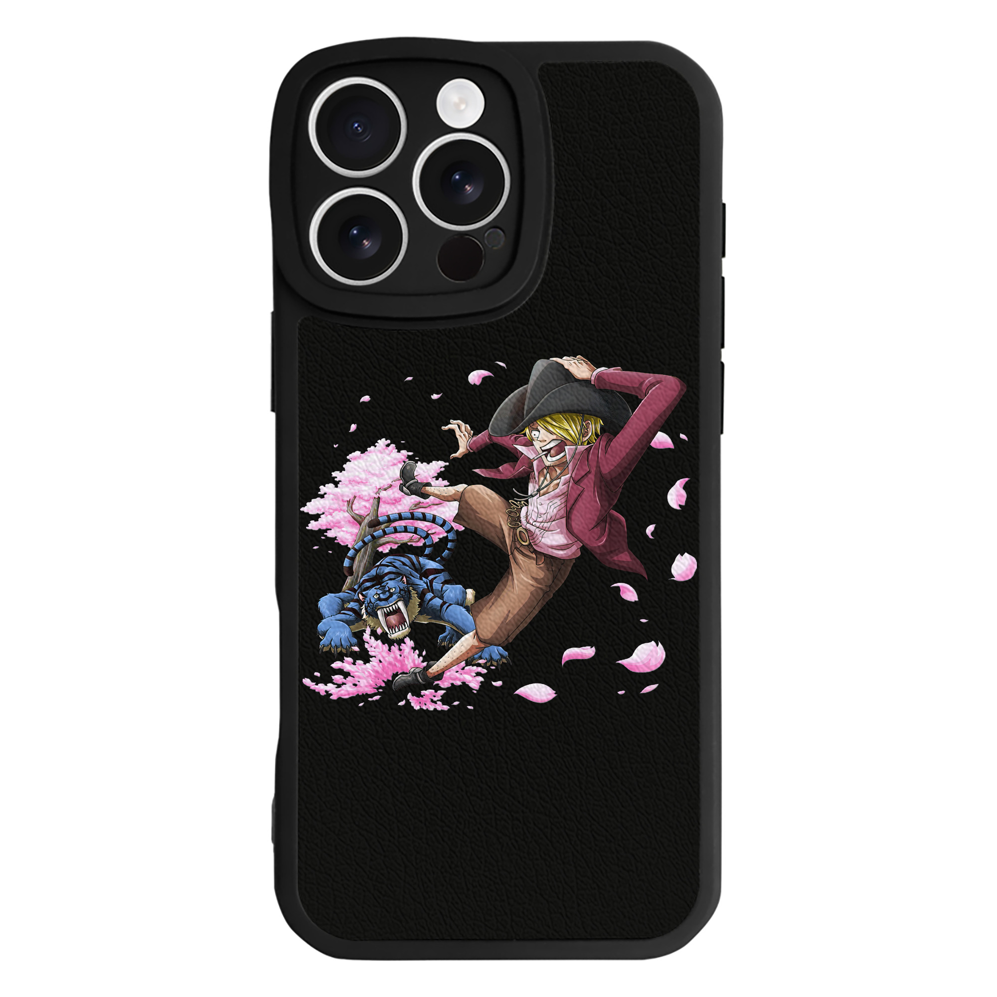 （画像用） ワンピース サンジ ONE PIECE Sanji 【iPhone 16シリーズ対応】シリコンスマホケース（レザー調） 材質：シリコン